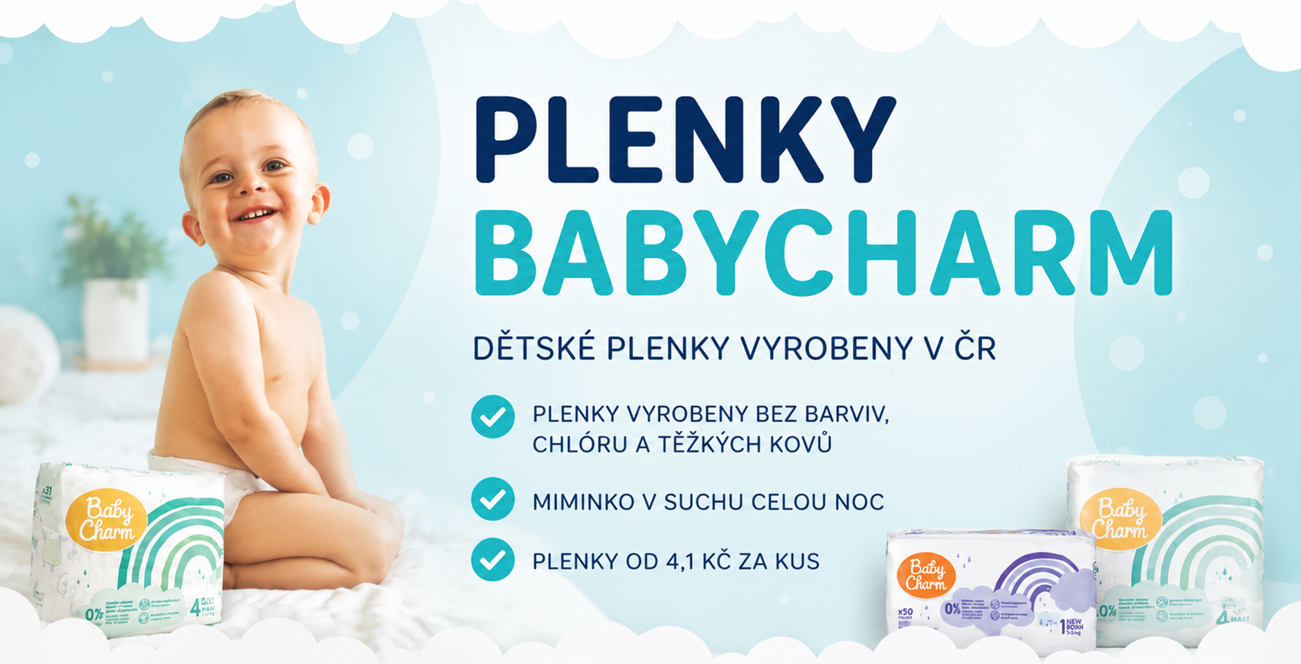 České plenky BabyCharm vyrobené v Turnově
