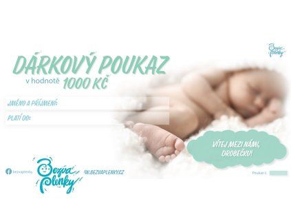 Dárkový poukaz k narození 1000kč kopie