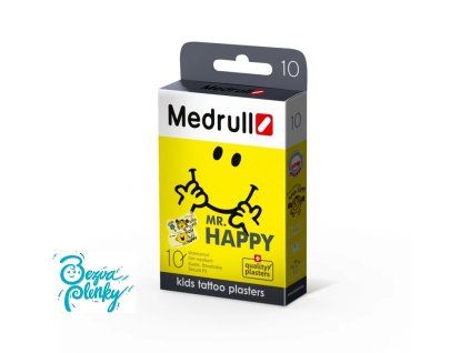 Medrull náplast dětská KIDS tetovací Mr.Happy 10ks