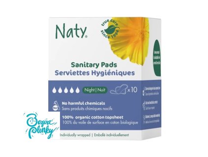 Dámské ECO vložky Naty - noční (10 ks)